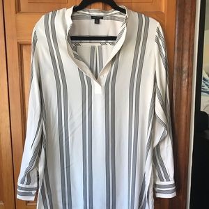 Stripped Collared Camp Shirt from Ann Taylor